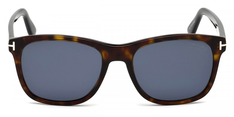 Tom Ford™ FT0595 Eric-02 52D 55 - Shiny Dark Havana/Palladium T Logo