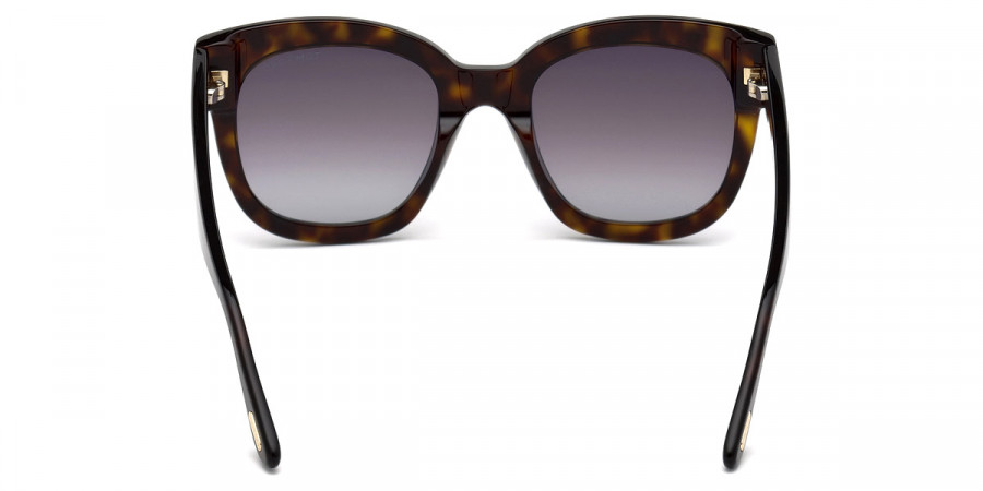 Color: Shiny Classic Dark Havana/Rose Gold T Logo (52T) - Tom Ford FT0613Beatrix-0252T52