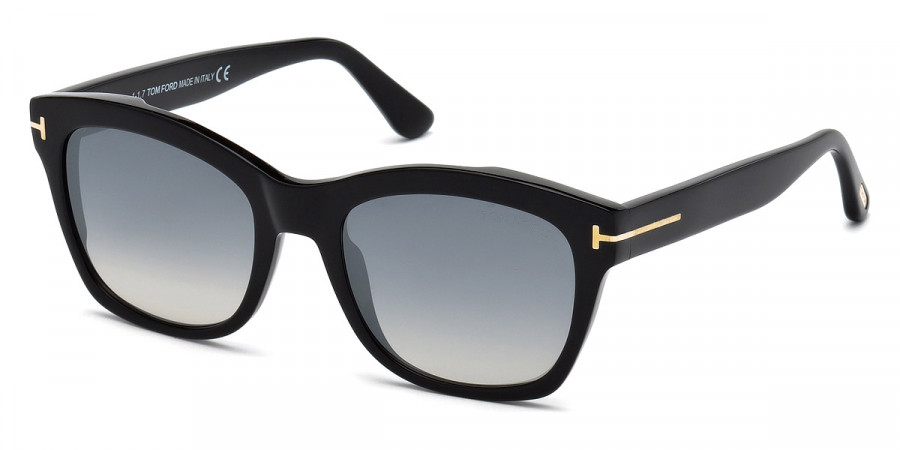 Color: Shiny Black/Rose Gold T Logo (01C) - Tom Ford FT0614Lauren-0201C52