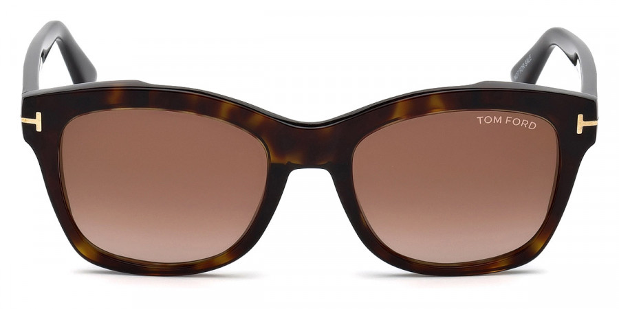 Tom Ford™ FT0614 Lauren-02 52F 52 - Classic Dark Havana/Rose Gold T Logo