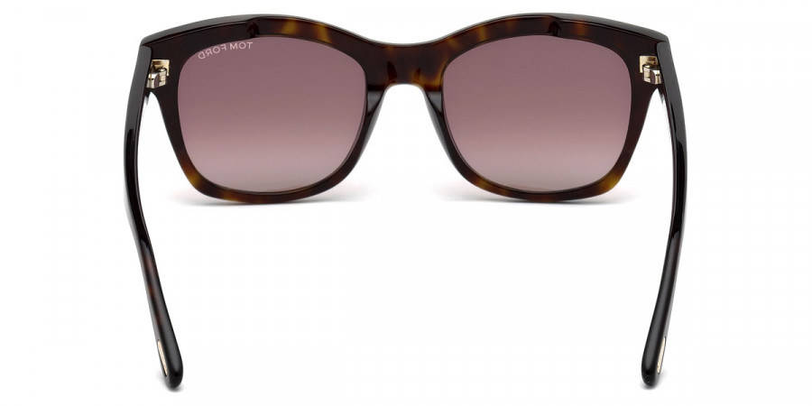 Color: Classic Dark Havana/Rose Gold T Logo (52F) - Tom Ford FT0614Lauren-0252F52