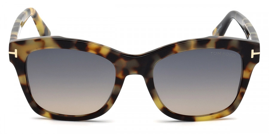 Tom Ford™ FT0614 Lauren-02 55B 52 - Shiny Tortoise/Rose Gold T Logo