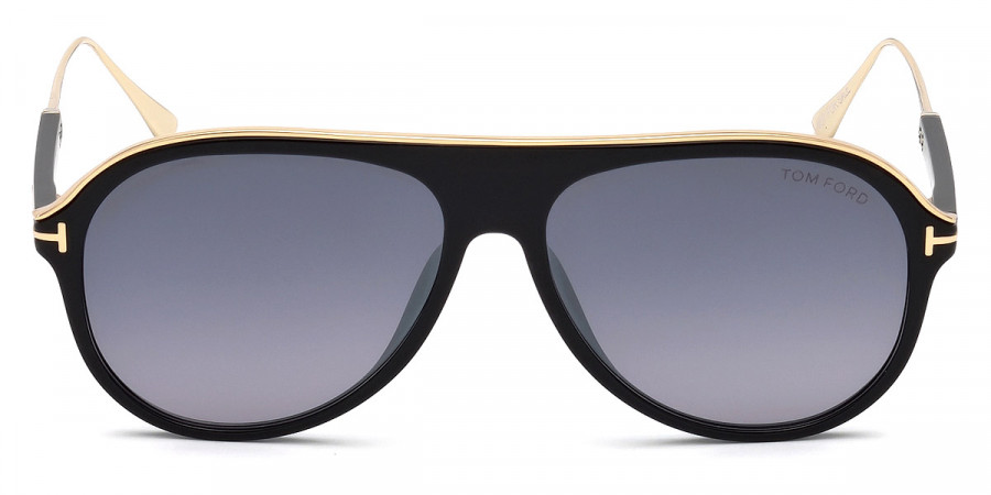 Tom Ford™ FT0624 Nicholai-02 01C 57 - Shiny Black/Rose Gold