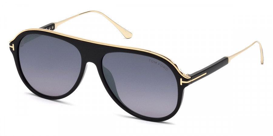 Color: Shiny Black/Rose Gold (01C) - Tom Ford FT0624Nicholai-0201C57