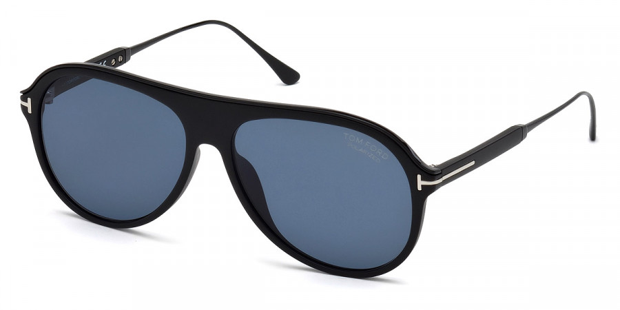 Color: Matte Black/Matte Black (02D) - Tom Ford FT0624Nicholai-0202D57