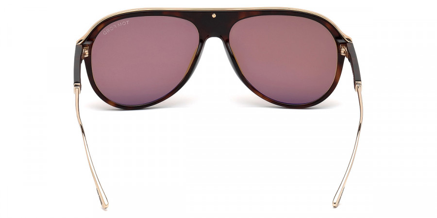 Color: Shiny Classic Dark Havana/Shiny Rose Gold (52E) - Tom Ford FT0624Nicholai-0252E57