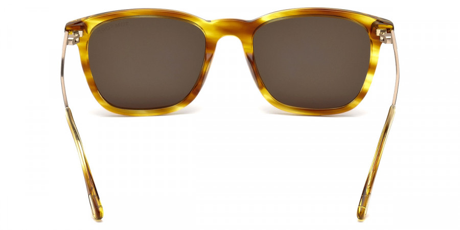 Color: Shiny Striped Light Brown/Shiny Rose Gold (47A) - Tom Ford FT0625Arnaud-0247A53