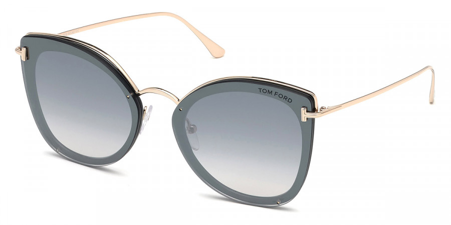 Color: Shiny Black/Shiny Rose Gold (01C) - Tom Ford FT0657Charlotte01C62