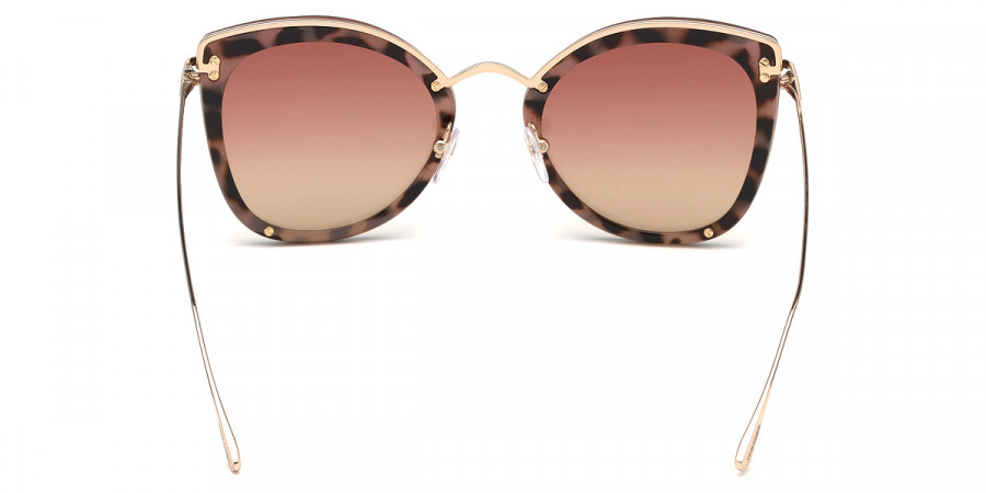 Color: Vintage Pink Havana/Shiny Rose Gold (55Z) - Tom Ford FT0657Charlotte55Z62