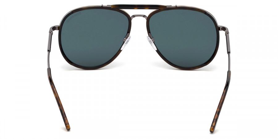 Color: Shiny Dark Havana Acetate/Shiny Dark Ruthenium (52N) - Tom Ford FT0666Tripp52N58