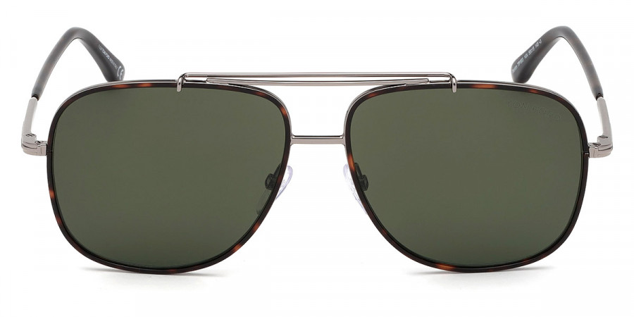 Tom Ford™ FT0693 Benton 14N 58 - Light Ruthenium/Classic Dark Havana Acetate