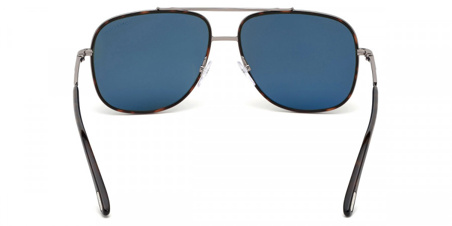 Color: Light Ruthenium/Classic Dark Havana Acetate (14N) - Tom Ford FT0693Benton14N58