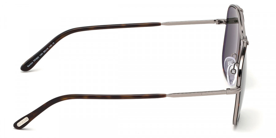 Color: Light Ruthenium/Classic Dark Havana Acetate (14N) - Tom Ford FT0693Benton14N58