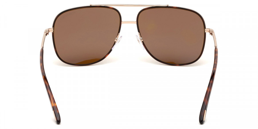 Color: Shiny Rose Gold/Red Havana Acetate (28E) - Tom Ford FT0693Benton28E58