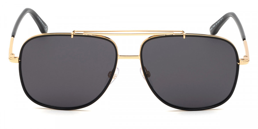 Tom Ford™ FT0693 Benton 30A 58 - Shiny Yellow Gold/Black Acetate