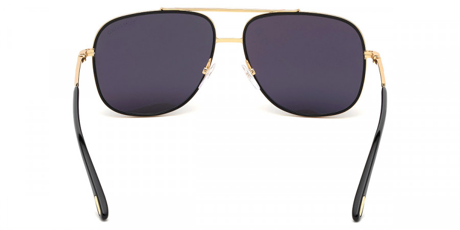 Color: Shiny Yellow Gold/Black Acetate (30A) - Tom Ford FT0693Benton30A58