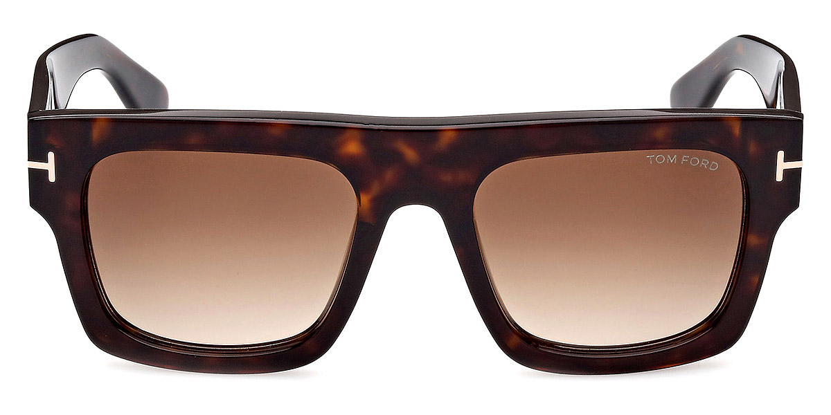 Tom Ford™ FT0711 Fausto 52F 53 Shiny Dark Havana Sunglasses