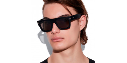 Tom Ford™ FT0711-N Fausto 02A 53 Matte Black Sunglasses