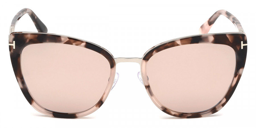 Tom Ford™ FT0717 Simona 55G 57 - Shiny Vintage Pink Havana/Palladium