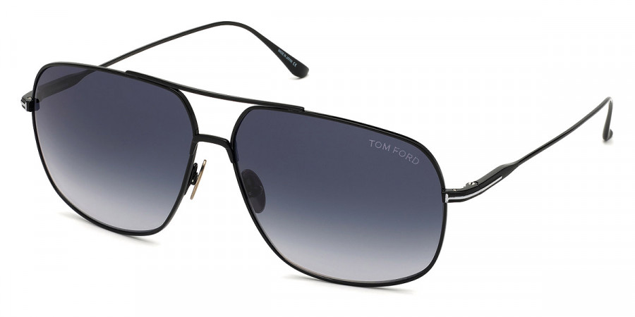 Color: Shiny Black Titanium (01W) - Tom Ford FT0746John-0201W62