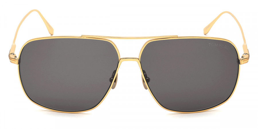 Tom Ford™ FT0746 John-02 30A 62 - Shiny TF Yellow Gold Titanium