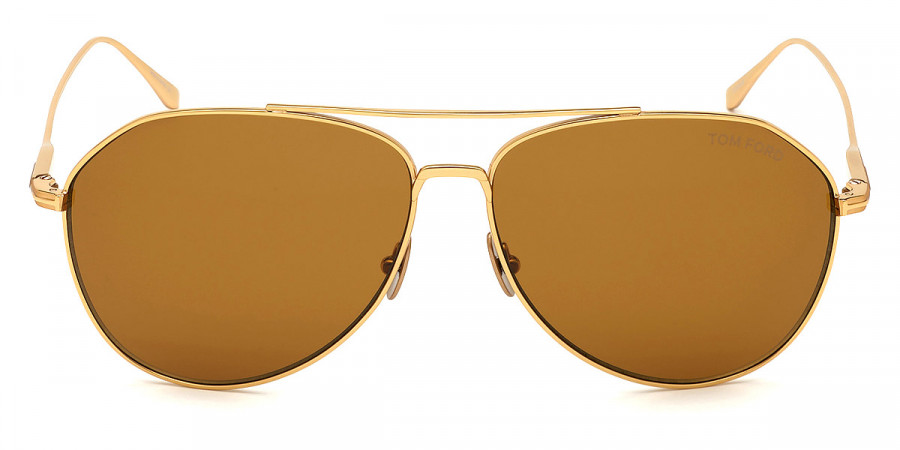 Tom Ford™ FT0747 Cyrus 30E 62 - Shiny TF Yellow Gold Titanium