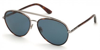 Tom Ford™ FT0748 Curtis 54V 59 Shiny Light Ruthenium Sunglasses