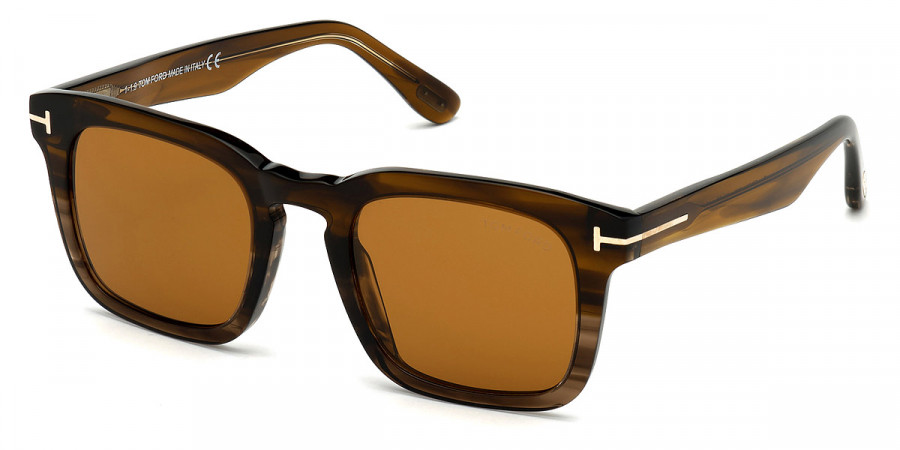 Color: Dark Brown Fade to Light Striped Brown (55E) - Tom Ford FT0751Dax55E50