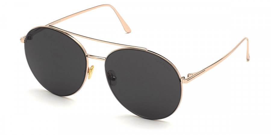 Color: Shiny Rose Gold (28A) - Tom Ford FT0757Cleo28A59