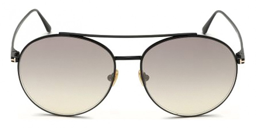 Tom Ford™ FT0757 Cleo 01C 59 Shiny Black Sunglasses