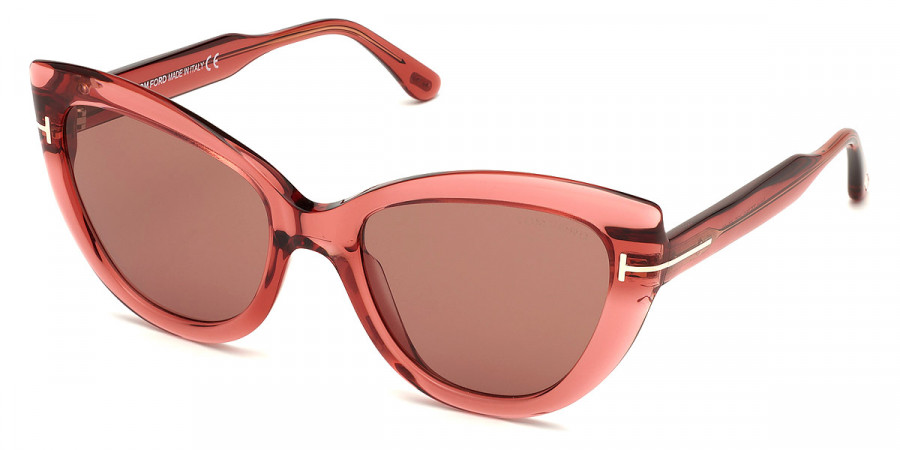 Color: Shiny Transparent Antique Dark Pink (42E) - Tom Ford FT0762Anya42E55