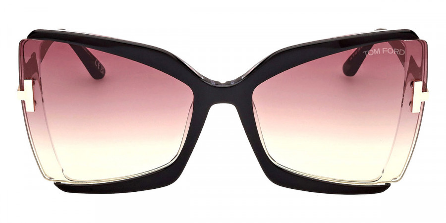 Tom Ford™ Gia FT0766 03B 63 - Black/Crystal