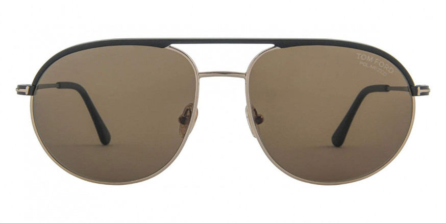 Tom Ford™ FT0772 Gio 02H 59 Shiny Rose Gold with Matte Black Sunglasses