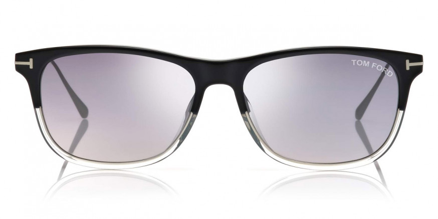 Tom Ford™ FT0813 Caleb 03C 55 Black and Crystal Sunglasses