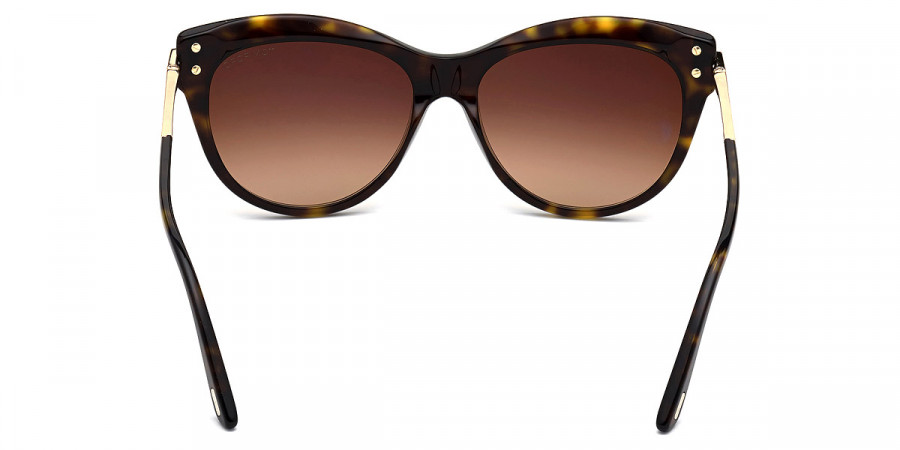 Color: Shiny Dark Havana with Rose Gold (52F) - Tom Ford FT0821Kira52F56