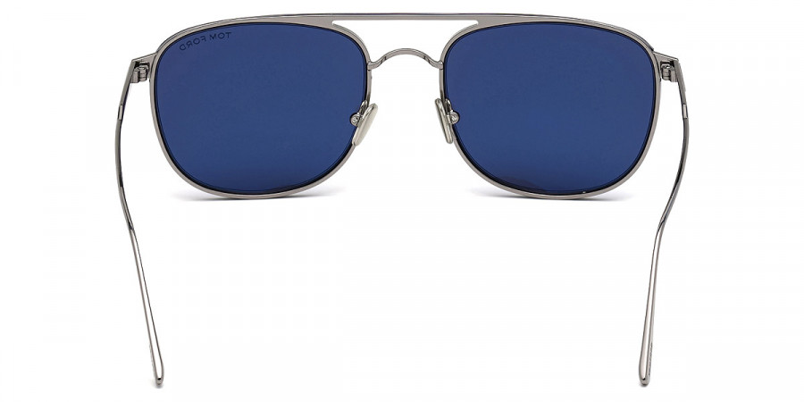 Color: Shiny Light Ruthenium with Blue (14V) - Tom Ford FT0827Jake14V56