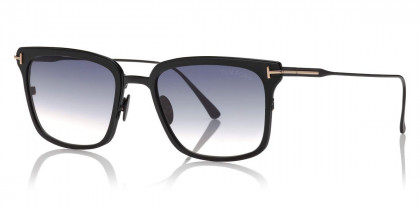 Tom Ford™ FT0831 Hayden 02B 54 Matte Black with Shiny Black Sunglasses