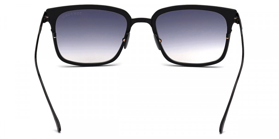 Color: Matte Black with Shiny Black (02B) - Tom Ford FT0831Hayden02B54