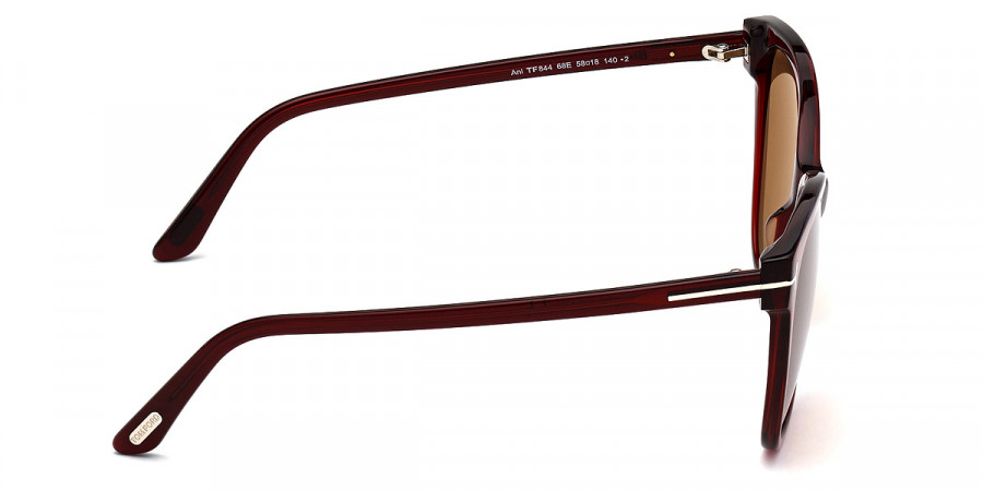 Color: Shiny Transparent Burgundy (68E) - Tom Ford FT0844Ani68E58