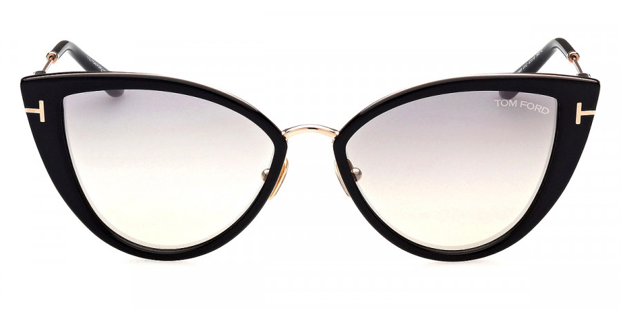 Tom Ford™ FT0868 Anjelica-02 01C 57 - Shiny Black with Shiny Rose Gold