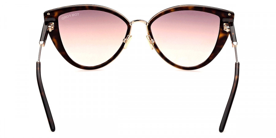 Color: Shiny Classic Dark Havana with Rose Gold (52F) - Tom Ford FT0868Anjelica-0252F57