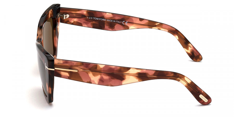 Color: Shiny Antique Pink Havana (55J) - Tom Ford FT0871Wyatt55J56