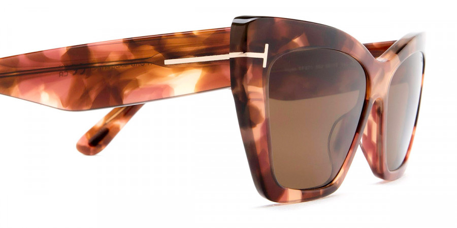 Color: Shiny Antique Pink Havana (55J) - Tom Ford FT0871Wyatt55J56