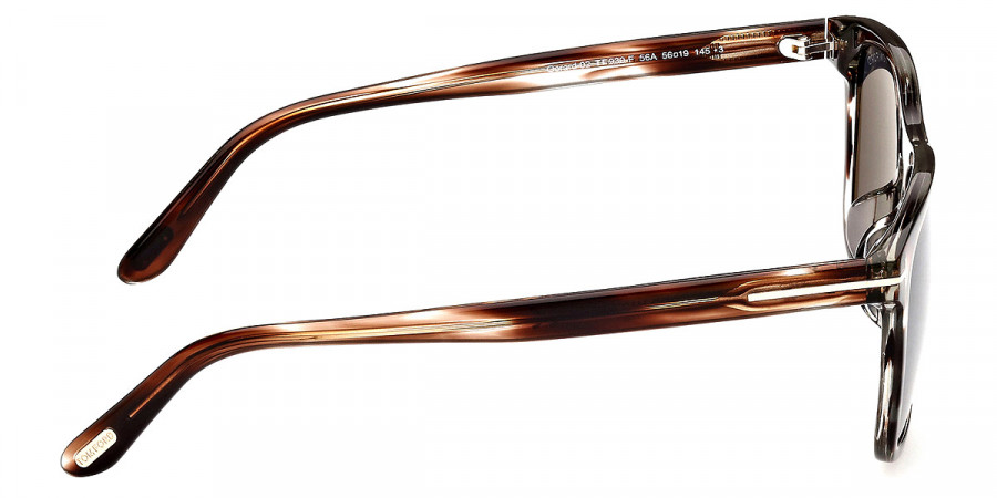 Color: Shiny Striped Brown Havana (56A) - Tom Ford FT0930-FGerard-0256A56