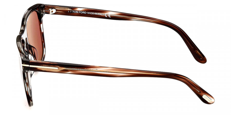 Color: Shiny Striped Brown Havana (56S) - Tom Ford FT0930Gerard-0256S56