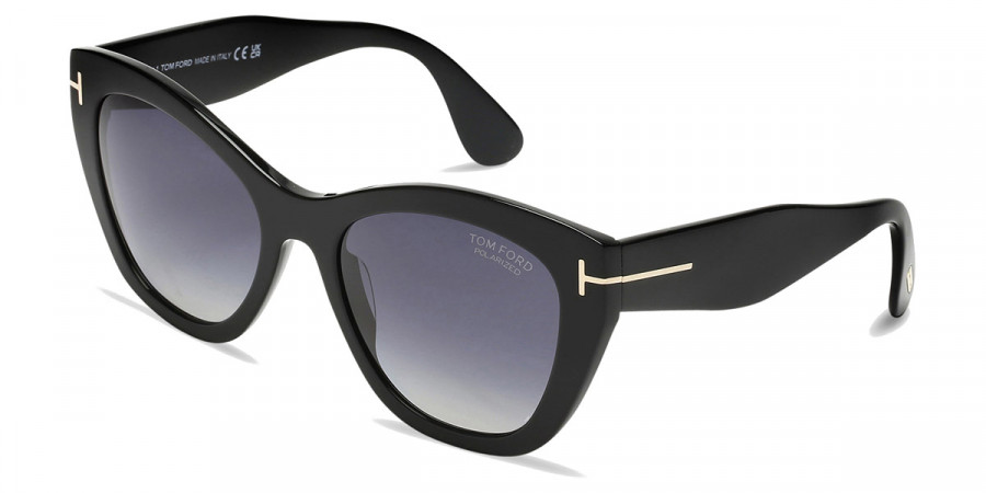 Tom Ford™ FT0940 Cara 01D 56 - Shiny Black/T Logo