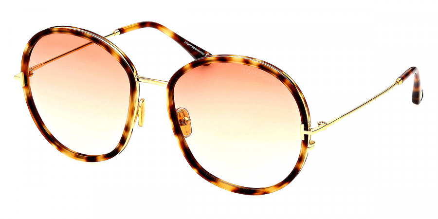 Color: Shiny Medium Blonde Havana (53T) - Tom Ford FT0946Hunter-0253T58