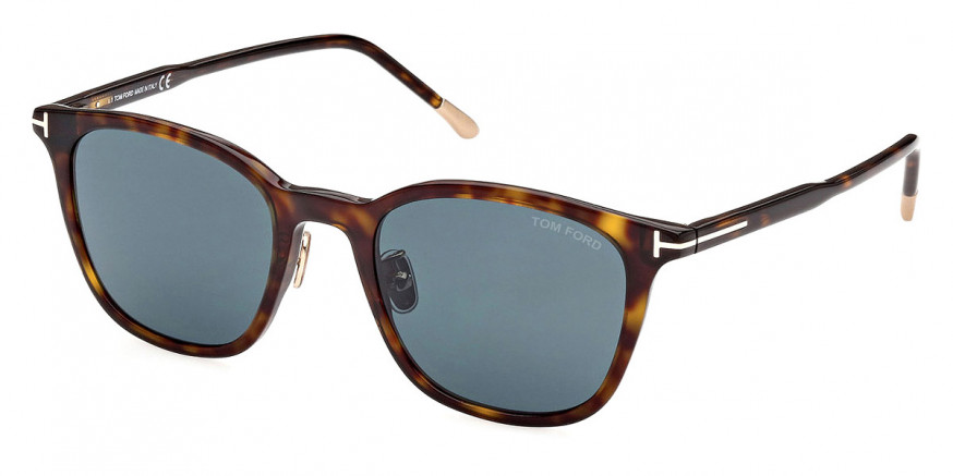 Tom Ford™ FT0956-D 52V 52 Shiny Dark Havana/T Logo Sunglasses