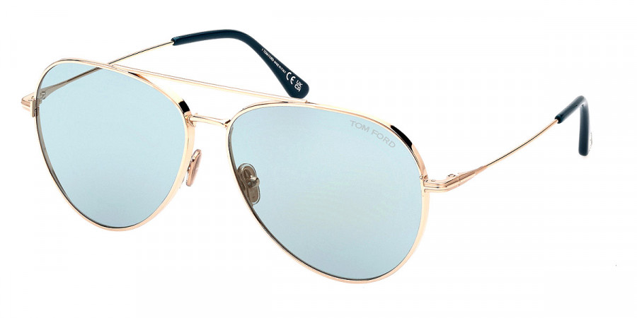 Color: Shiny Rose Gold/T Logo (28X) - Tom Ford FT0996Dashel-0228X62