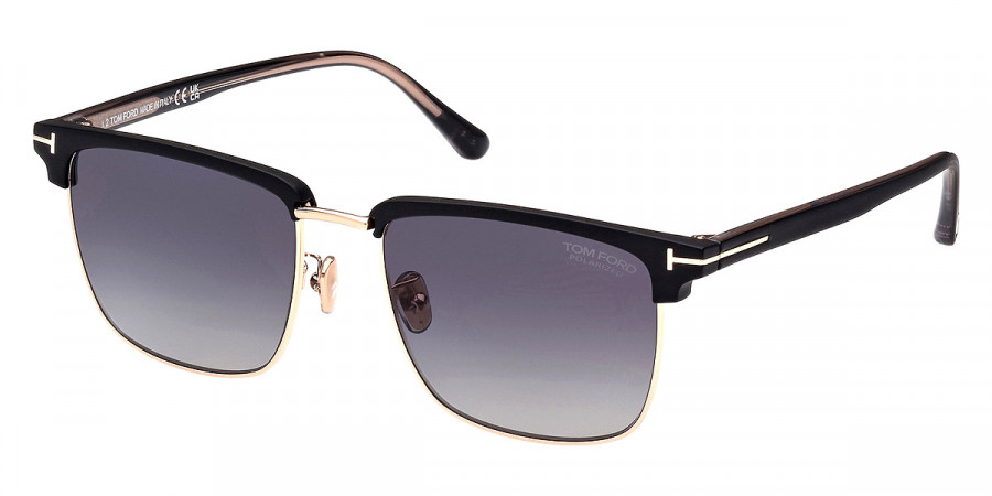 Color: Shiny Rose Gold/T Logo (02D) - Tom Ford FT0997-HHudson-0202D55